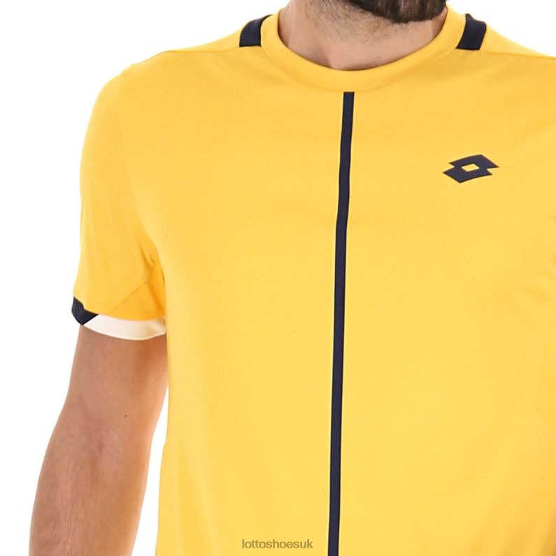 TOP IV TEE Man 446TN496 Apparel SAFFRON/NAVY BLUE Lotto