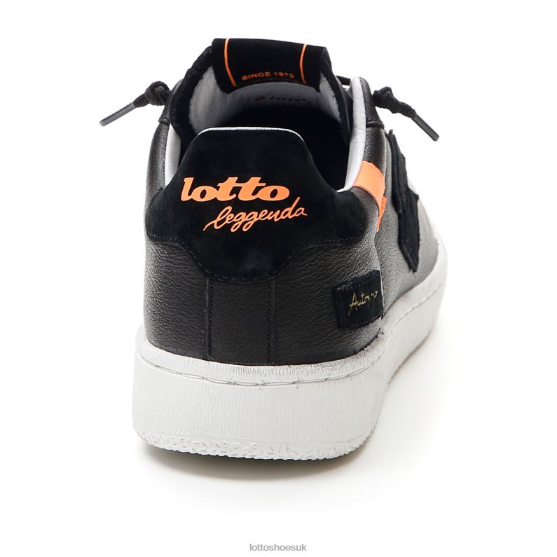 AUTOGRAPH BLOCK Man 446TN28 Shoes ALL BLACK/ORANGE FLUO 2 Lotto