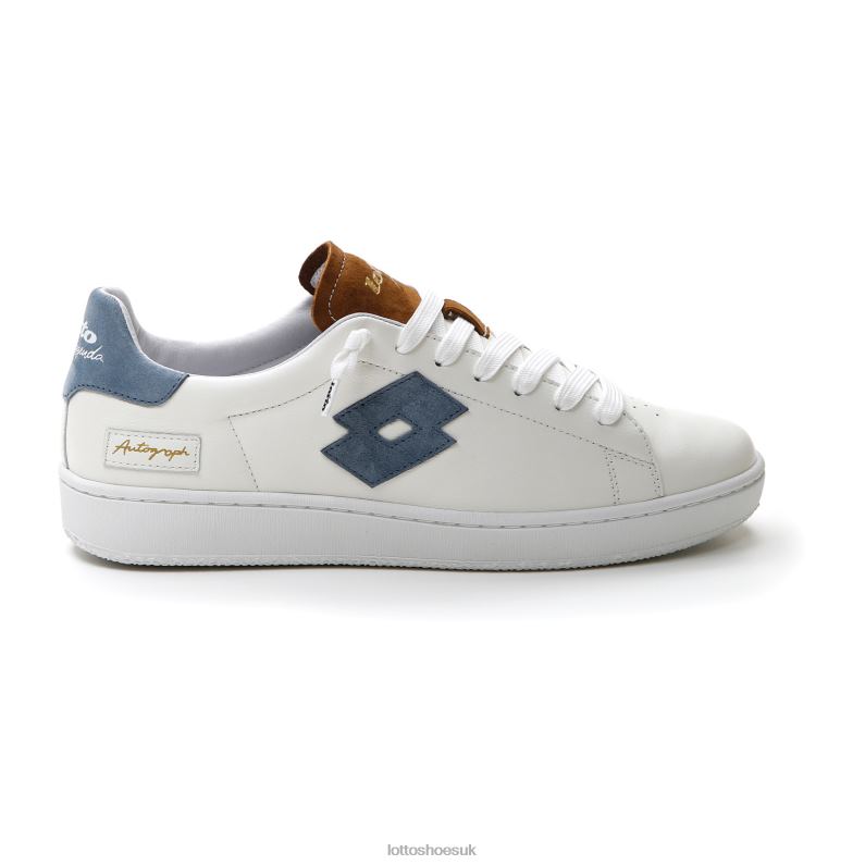 AUTOGRAPH BLOCK Man 446TN2 Shoes WHITE/CITADEL BLUE/RUBBER BROWN Lotto