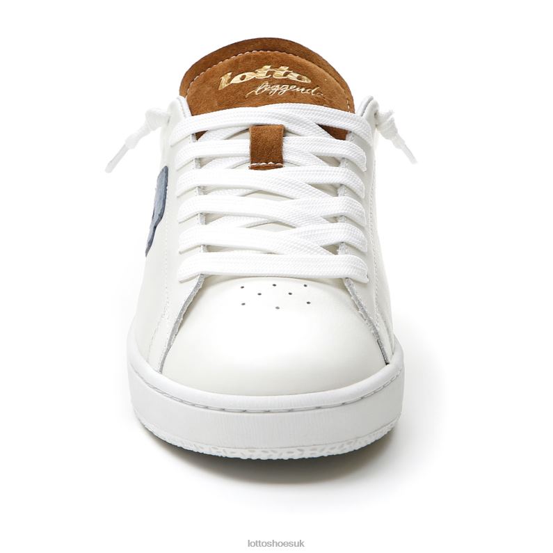 AUTOGRAPH BLOCK Man 446TN2 Shoes WHITE/CITADEL BLUE/RUBBER BROWN Lotto