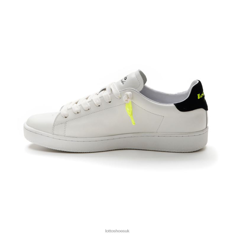 AUTOGRAPH FLUO Man 446TN42 Shoes WHITE/ALL BLACK/SAFETY YELLOW Lotto