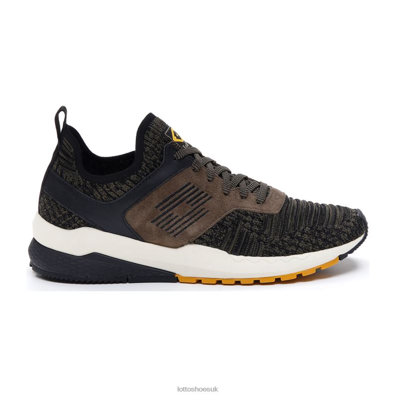 MARATHON KNIT Man 446TN51 Shoes DARK OLIVE/ALL BLACK Lotto