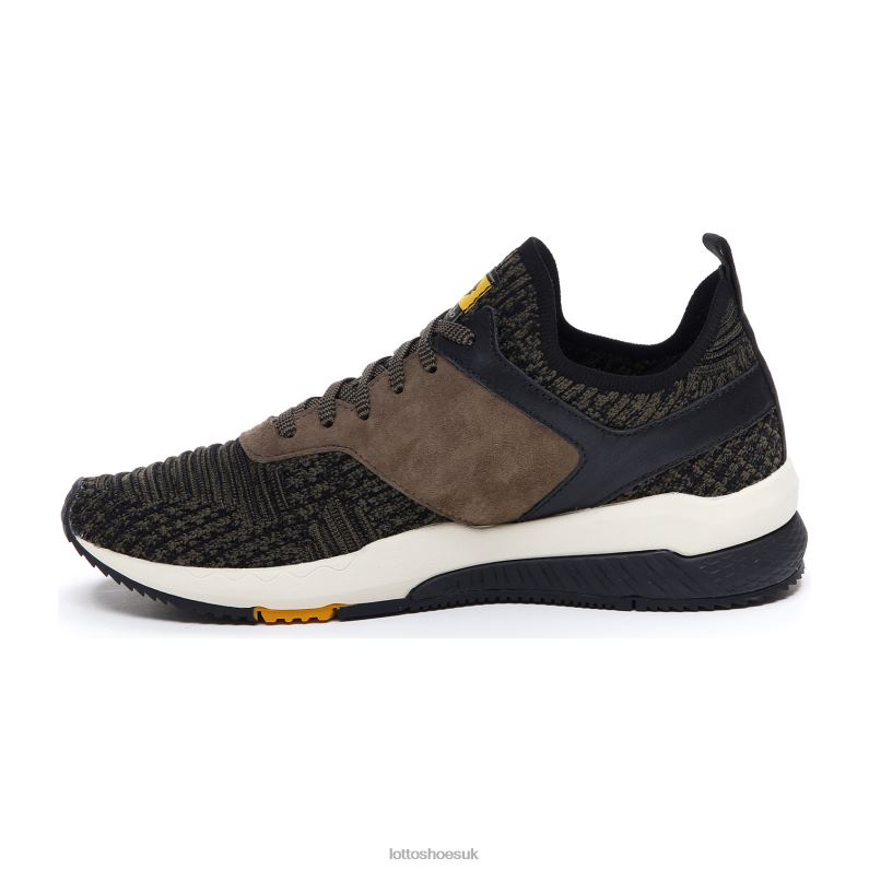 MARATHON KNIT Man 446TN51 Shoes DARK OLIVE/ALL BLACK Lotto