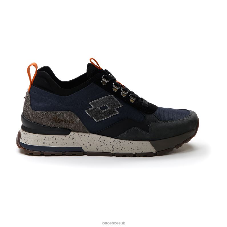 TOKYO SHIBUYA II Man 446TN4 Shoes NIGHT BLUE/ALL BLACK/SHADOW GRAY Lotto