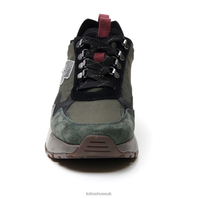 TOKYO SHIBUYA II Man 446TN5 Shoes GRAPE LEAF/ALL BLACK/GREEN RESIN Lotto