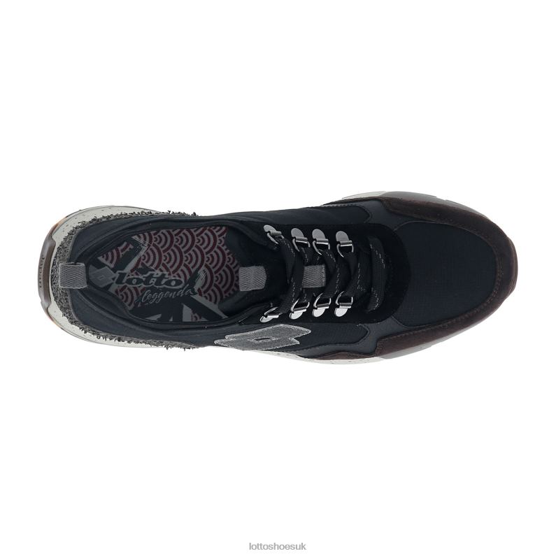 TOKYO SHIBUYA II Man 446TN6 Shoes ALL BLACK/FONDANT BROWN Lotto