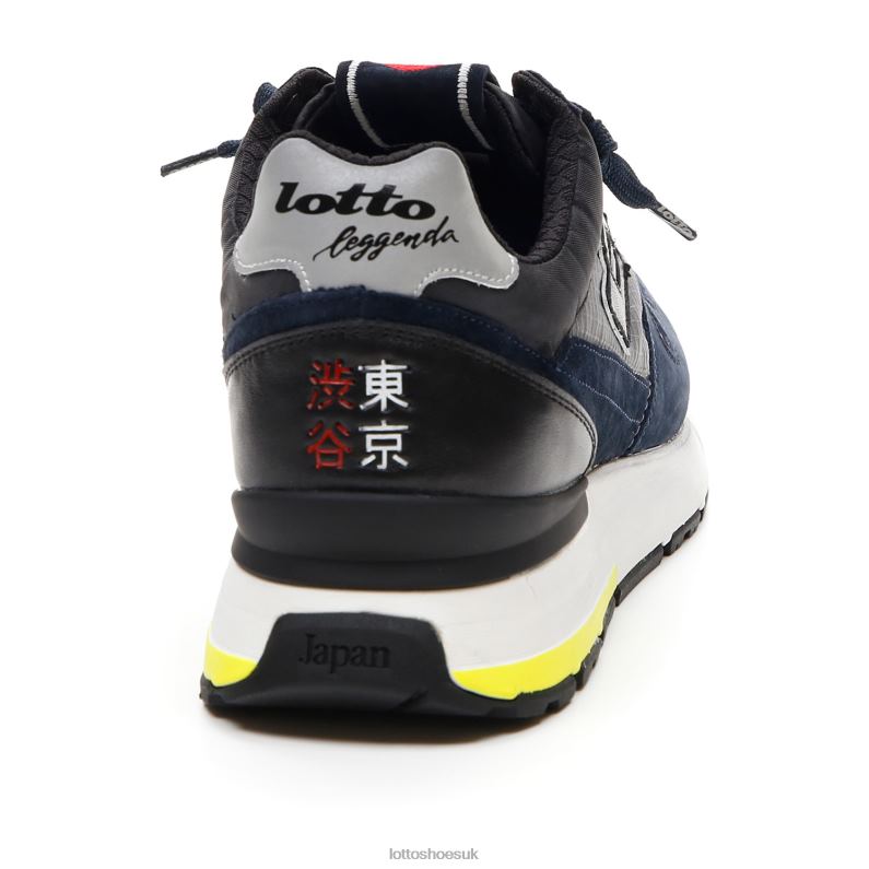 TOKYO SHIBUYA Man 446TN37 Shoes DARK BLUE/ALL BLACK/CHARCOAL Lotto