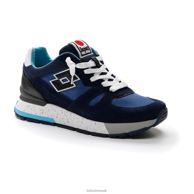 TOKYO SHIBUYA NET Man 446TN38 Shoes DRESS BLUE/ALL BLACK/MOONLIGHT BLUE Lotto
