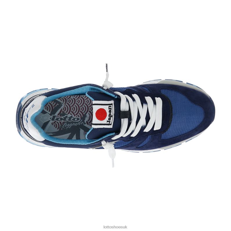 TOKYO SHIBUYA NET Man 446TN38 Shoes DRESS BLUE/ALL BLACK/MOONLIGHT BLUE Lotto