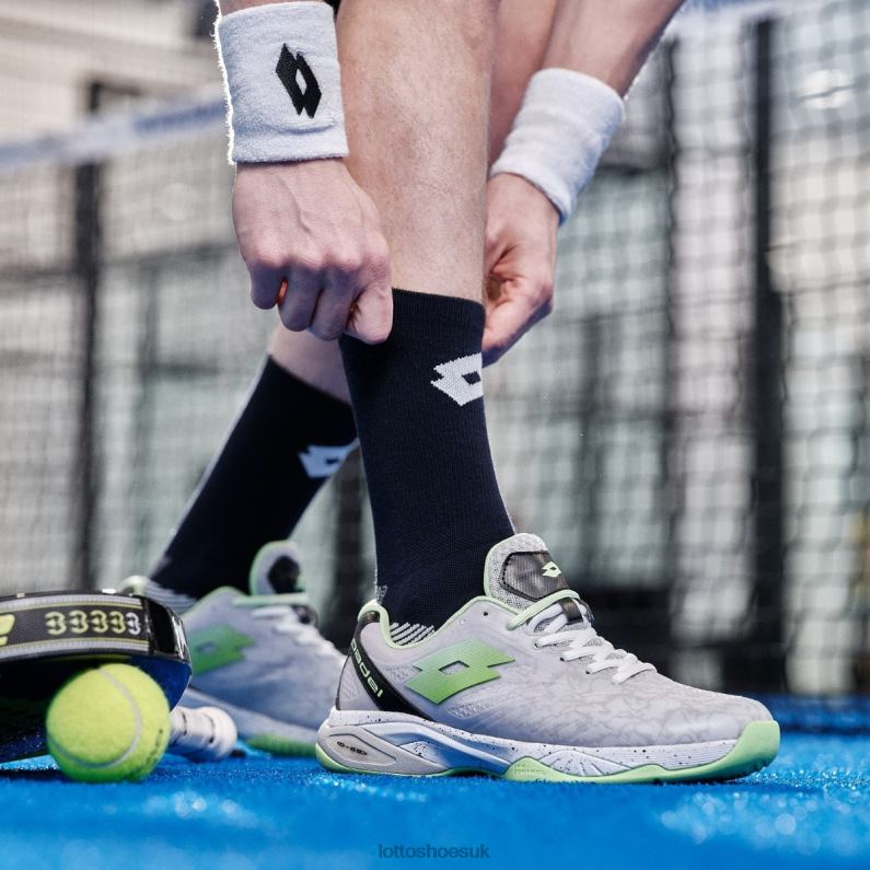 SUPERRAPIDA 200 III Man 446TN204 Shoes ALL WHITE/GREEN APPLE NEO Lotto