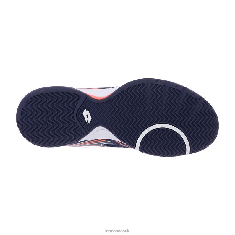 SUPERRAPIDA 400 III Man 446TN209 Shoes NAVY BLUE/ALL WHITE/CORAL FLUO Lotto