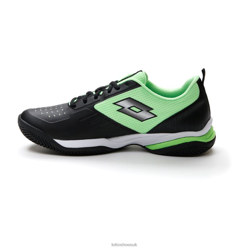 SUPERRAPIDA 400 IV Man 446TN207 Shoes ALL BLACK/GREEN APPLE NEO Lotto