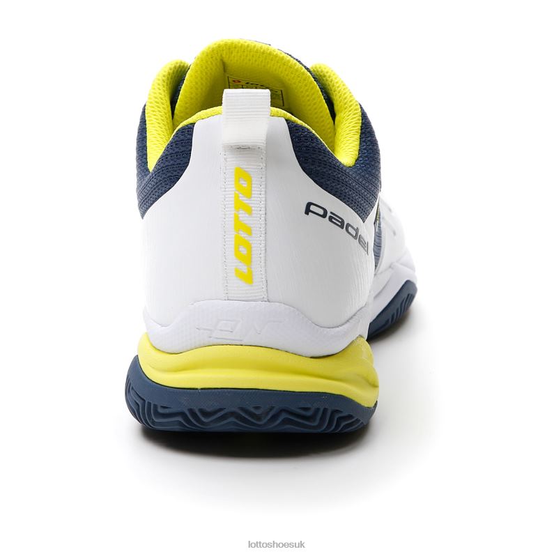 SUPERRAPIDA 400 IV Man 446TN212 Shoes ALL WHITE/ACID YELLOW/DARK DENIM Lotto