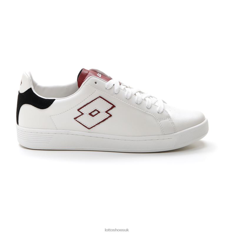 1973 EVO V Man 446TN93 Shoes ALL WHITE/DRIED TOMATO/ALL BLACK Lotto