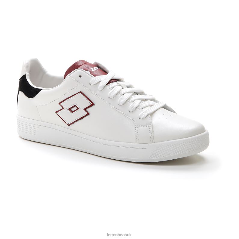 1973 EVO V Man 446TN93 Shoes ALL WHITE/DRIED TOMATO/ALL BLACK Lotto