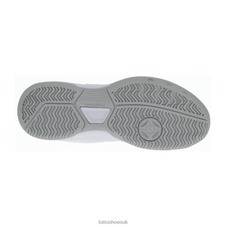 COURT LOGO XVIII Man 446TN73 Shoes ALL WHITE/NAVY BLUE Lotto