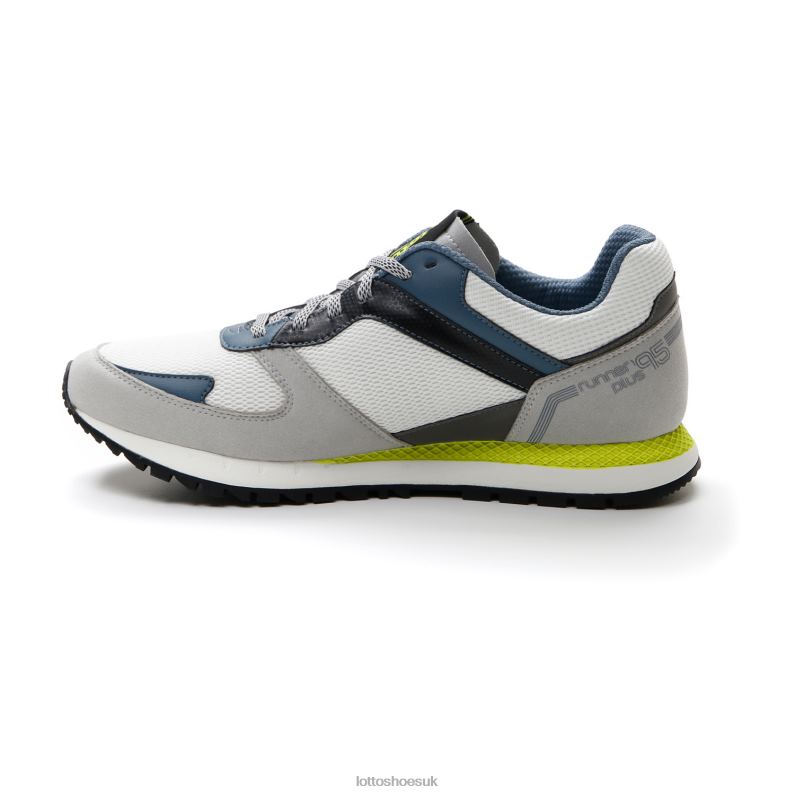 RUNNER PLUS 95 AMF V Man 446TN75 Shoes WHITE/BLUE MIRAGE/VAPOR GRAY Lotto