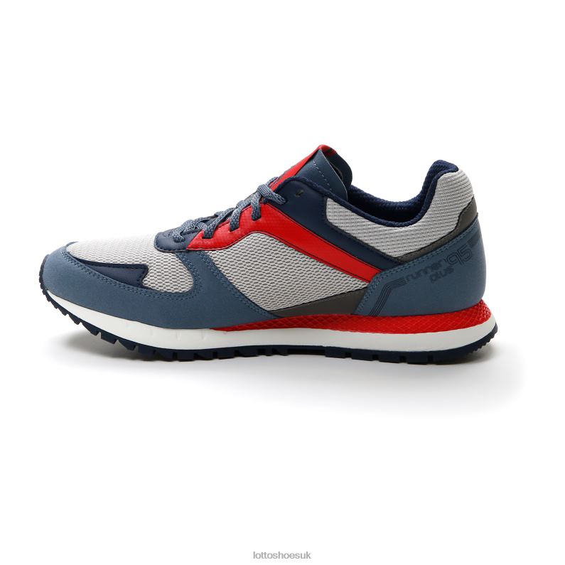 RUNNER PLUS 95 AMF V Man 446TN80 Shoes VAPOR GRAY/DRESS BLUE/BLUE MIRAGE Lotto