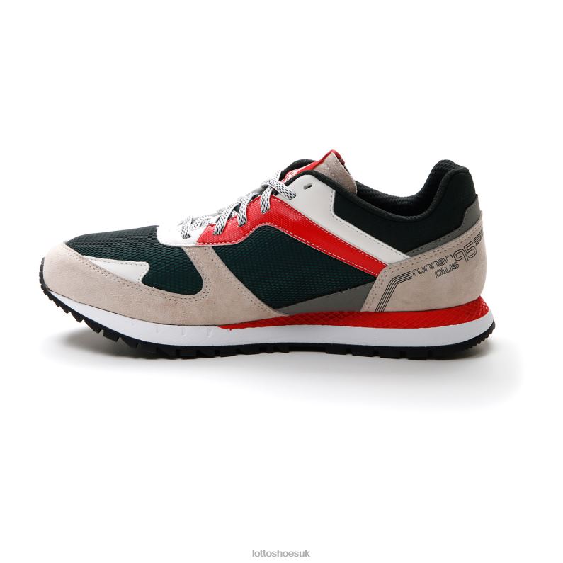 RUNNER PLUS 95 IV Man 446TN74 Shoes CADMIUM GREEN/RAINY DAY/FLAME RED Lotto