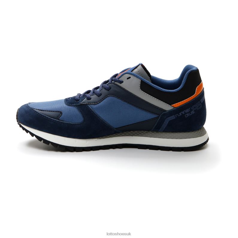 RUNNER PLUS 95 IV NY Man 446TN84 Shoes MOONLIGHT BLUE/PERSIMMON ORANGE/DRESS BL Lotto