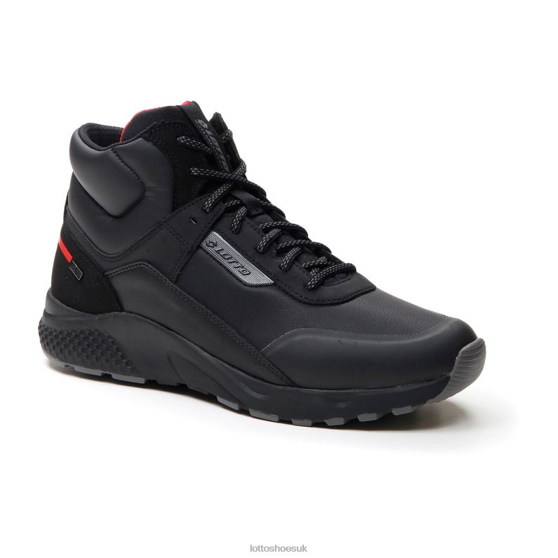 ULTRA AMF II MID HD Man 446TN69 Shoes ALL BLACK Lotto