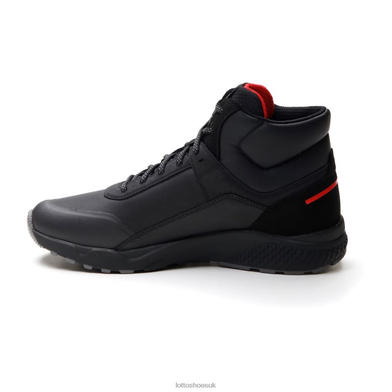 ULTRA AMF II MID HD Man 446TN69 Shoes ALL BLACK Lotto