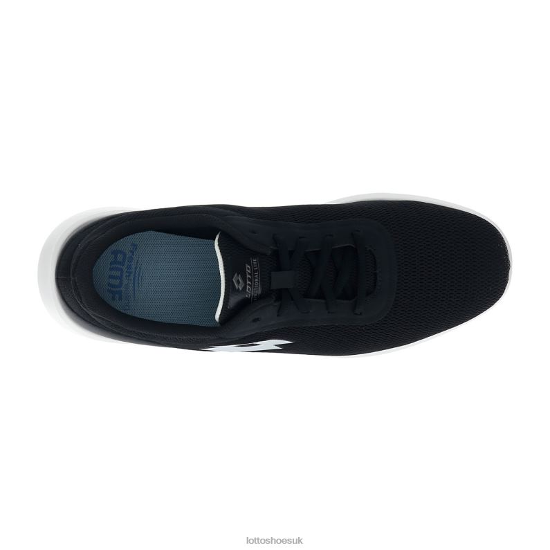 VERSO AMF 1 Man 446TN86 Shoes ALL BLACK/WHITE Lotto