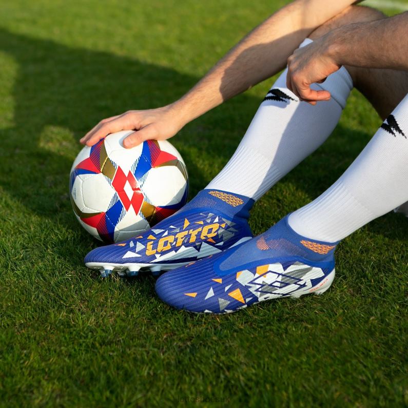 SOLISTA 100 IV GRAVITY FG Man 446TN151 Shoes AMPARO BLUE/ALL WHITE/ORANGE BEAT Lotto