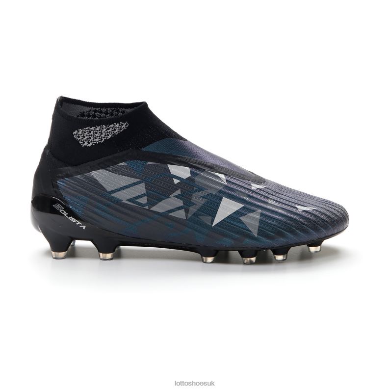 SOLISTA 100 IV GRAVITY FG Man 446TN152 Shoes ALL BLACK/ASPHALT/VAPOR GRAY Lotto