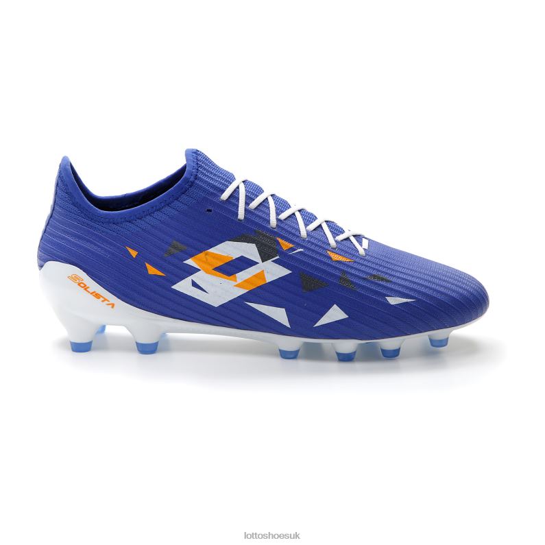 SOLISTA 200 IV FG Man 446TN160 Shoes AMPARO BLUE/ALL WHITE/ORANGE BEAT Lotto