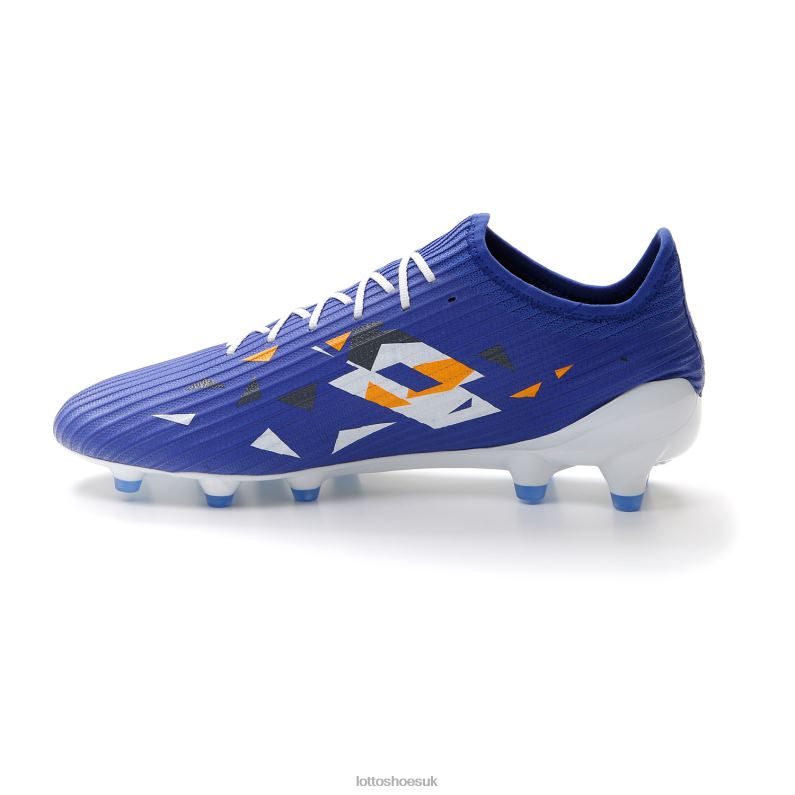 SOLISTA 200 IV FG Man 446TN160 Shoes AMPARO BLUE/ALL WHITE/ORANGE BEAT Lotto