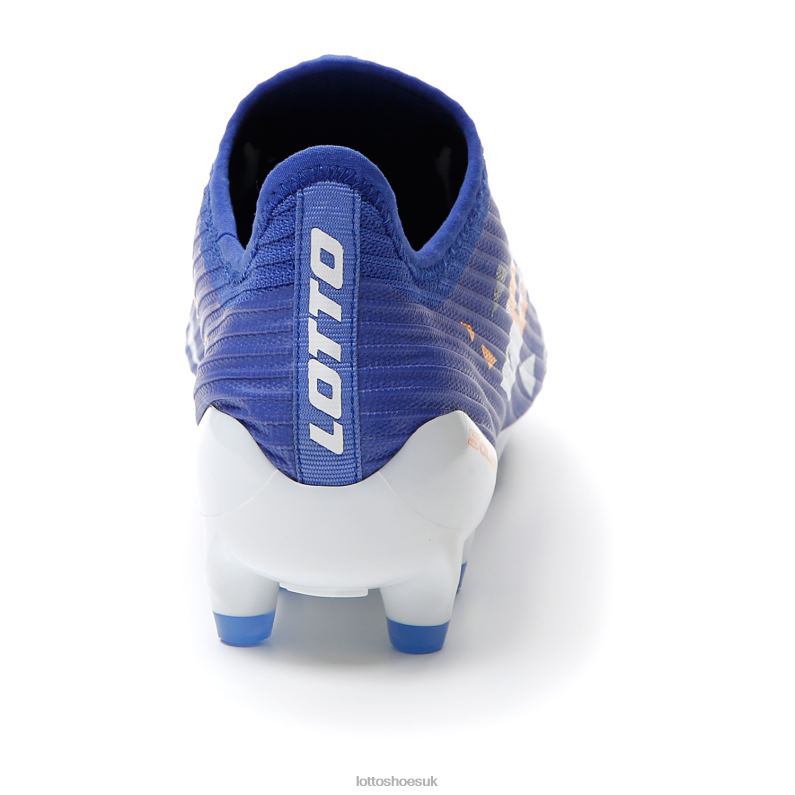 SOLISTA 200 IV FG Man 446TN160 Shoes AMPARO BLUE/ALL WHITE/ORANGE BEAT Lotto