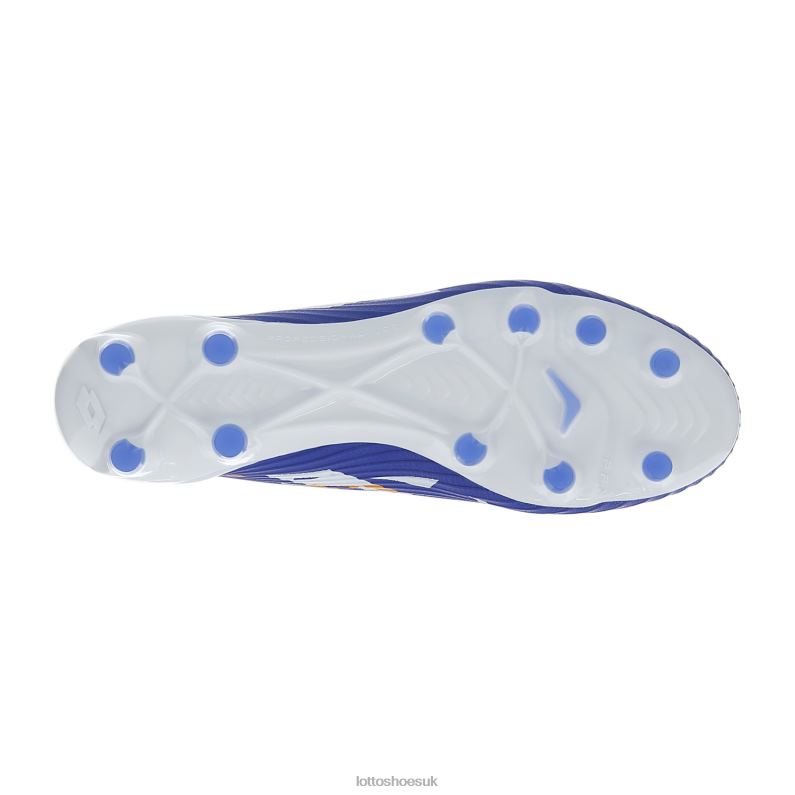 SOLISTA 200 IV FG Man 446TN160 Shoes AMPARO BLUE/ALL WHITE/ORANGE BEAT Lotto