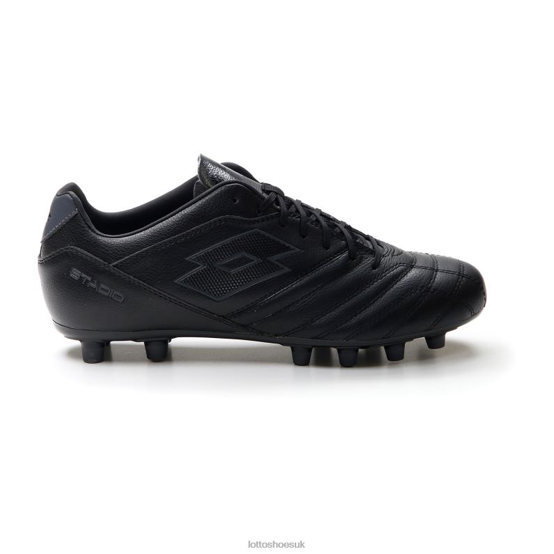 STADIO 300 III FG Man 446TN172 Shoes ALL BLACK/ASPHALT Lotto