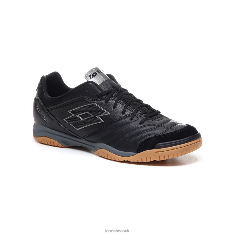 STADIO 300 II ID Man 446TN187 Shoes ALL BLACK/GRAVITY TITAN Lotto