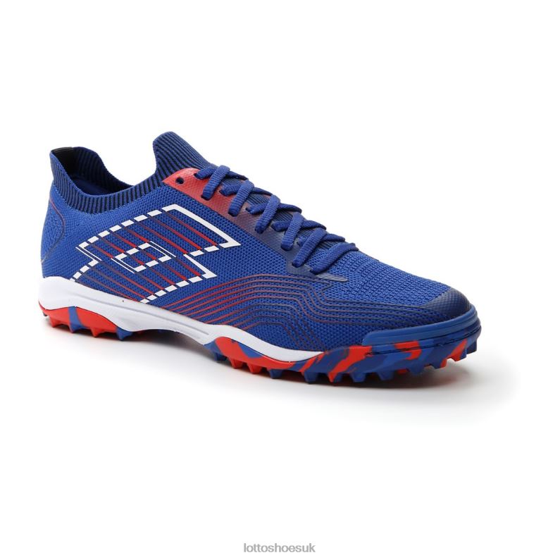 TACTO 250 TF Man 446TN180 Shoes AMPARO BLUE/ALL WHITE/CLIFF RED Lotto