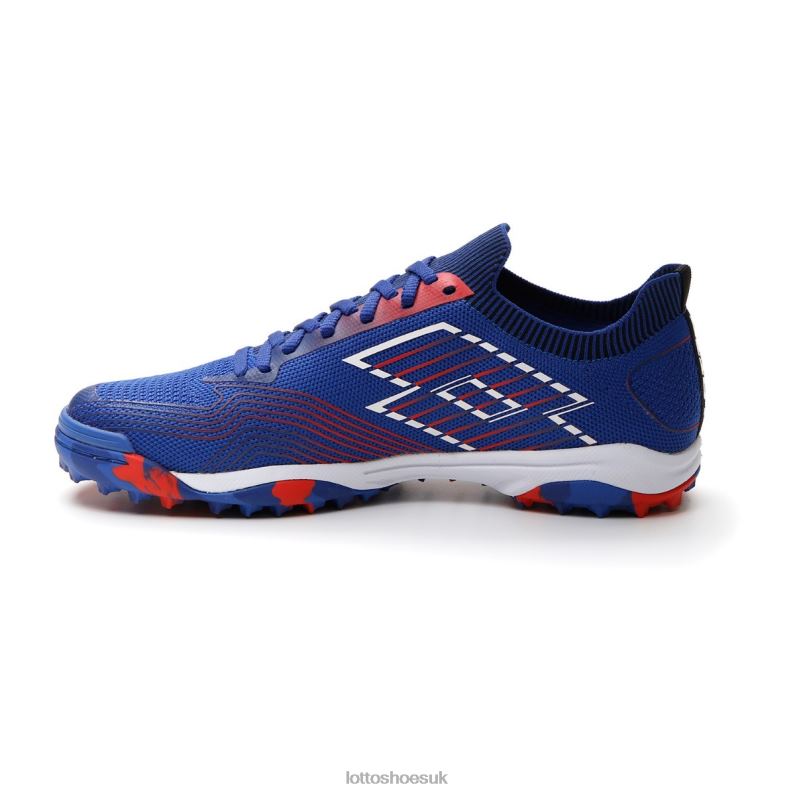 TACTO 250 TF Man 446TN180 Shoes AMPARO BLUE/ALL WHITE/CLIFF RED Lotto