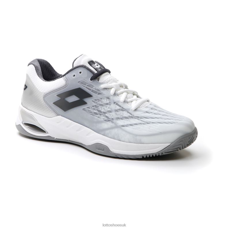 MIRAGE 100 CLY Man 446TN96 Shoes ALL WHITE/ASPHALT/SILVER METAL 2 Lotto