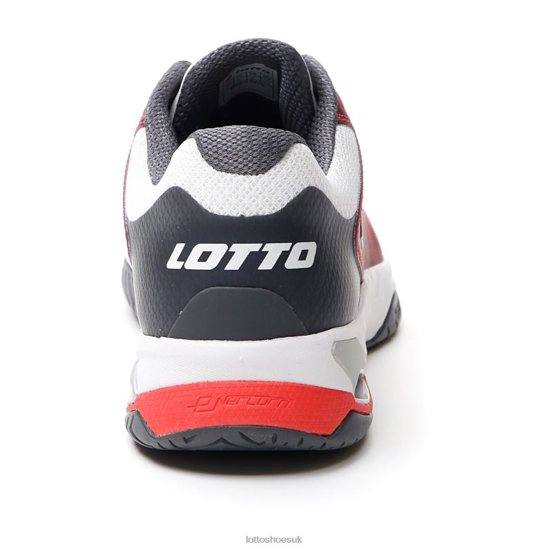 MIRAGE 100 SPD Man 446TN98 Shoes RED POPPY/ALL WHITE/ASPHALT Lotto