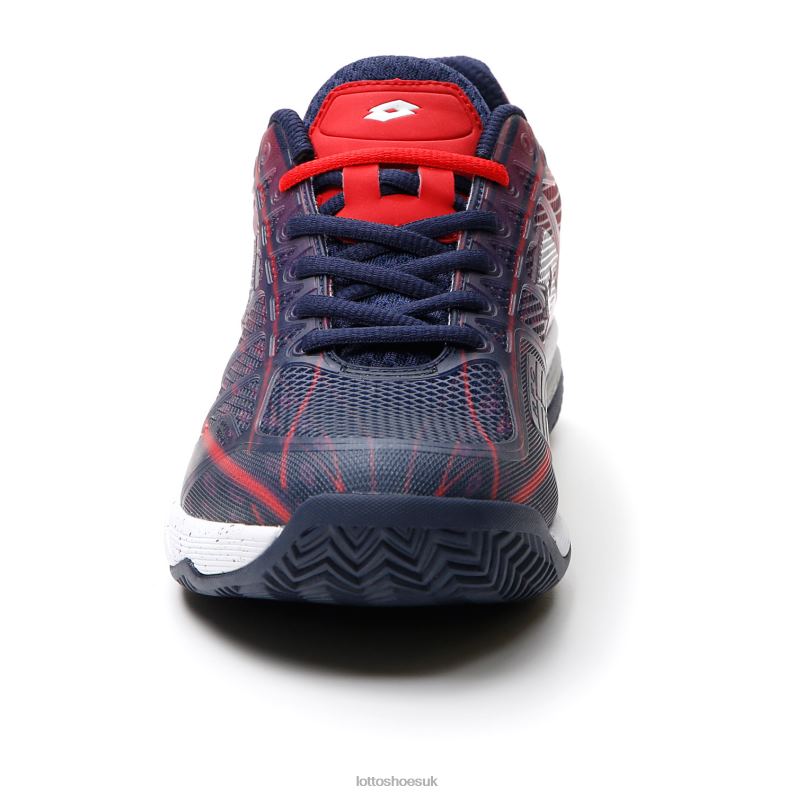 MIRAGE 300 CLY Man 446TN134 Shoes NAVY BLUE/ALL WHITE/RED POPPY Lotto