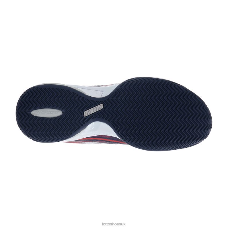 MIRAGE 300 CLY Man 446TN134 Shoes NAVY BLUE/ALL WHITE/RED POPPY Lotto