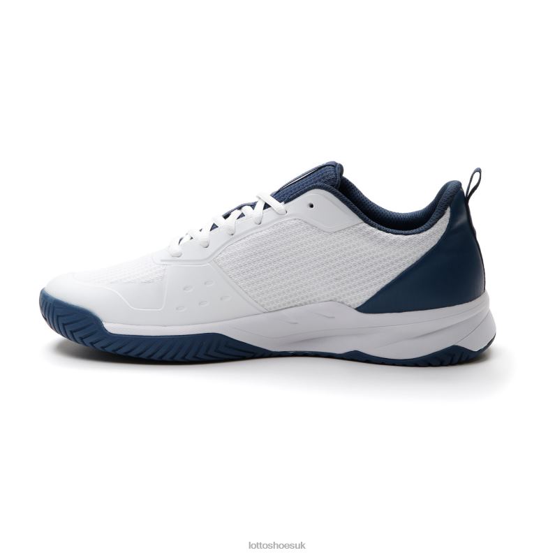MIRAGE 600 ALR Man 446TN138 Shoes ALL WHITE/DARK DENIM/LIGHT ATLANTIC Lotto