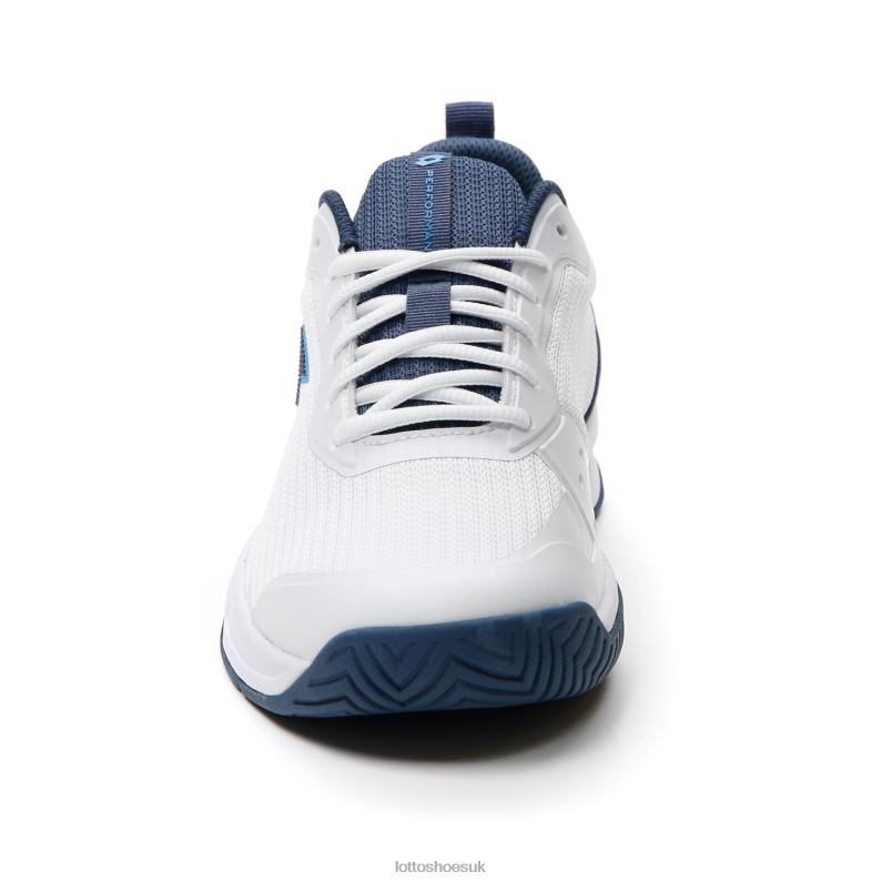 MIRAGE 600 ALR Man 446TN138 Shoes ALL WHITE/DARK DENIM/LIGHT ATLANTIC Lotto