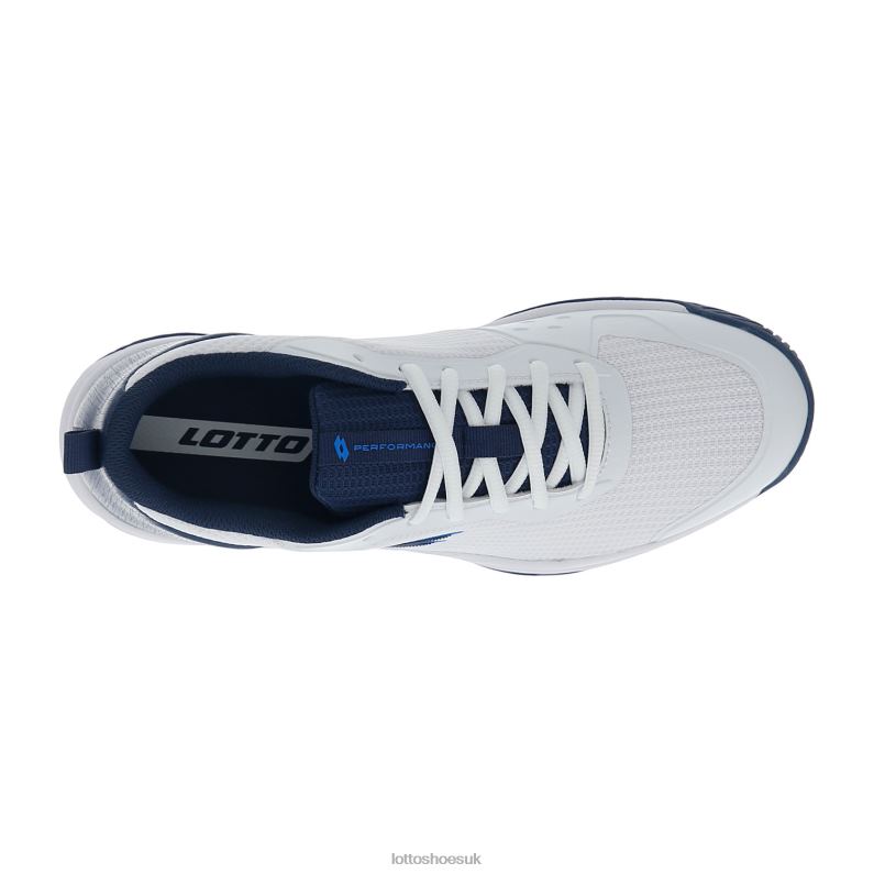 MIRAGE 600 ALR Man 446TN138 Shoes ALL WHITE/DARK DENIM/LIGHT ATLANTIC Lotto