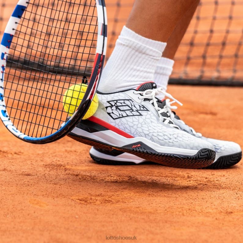 RAPTOR HYPERPULSE 100 CLY Man 446TN100 Shoes ALL WHITE/ALL BLACK/FLAME RED Lotto