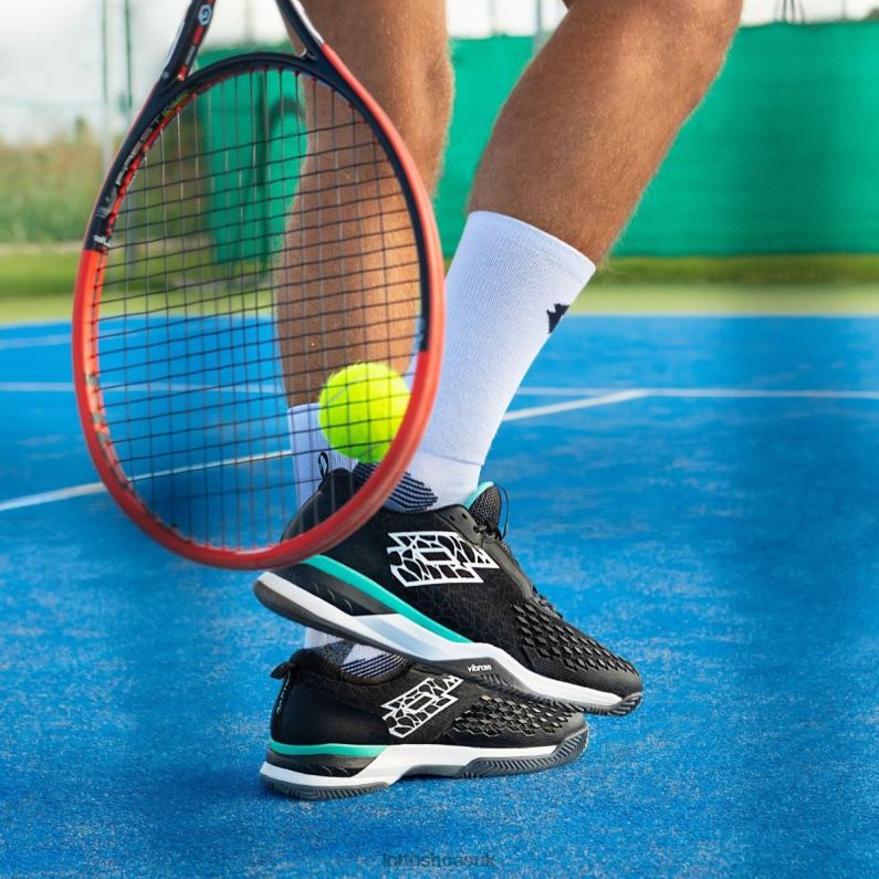 RAPTOR HYPERPULSE 100 CLY Man 446TN94 Shoes ALL BLACK/ALL WHITE/GREEN 929C Lotto