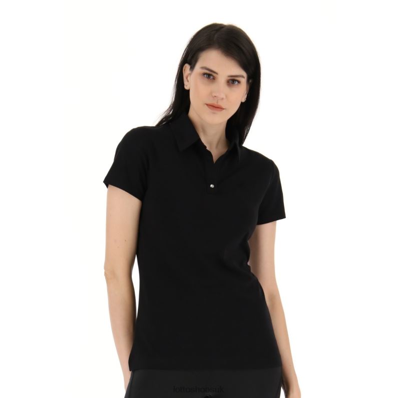 POLO CLASSICA W STC JS Woman 446TN971 Apparel ALL BLACK Lotto