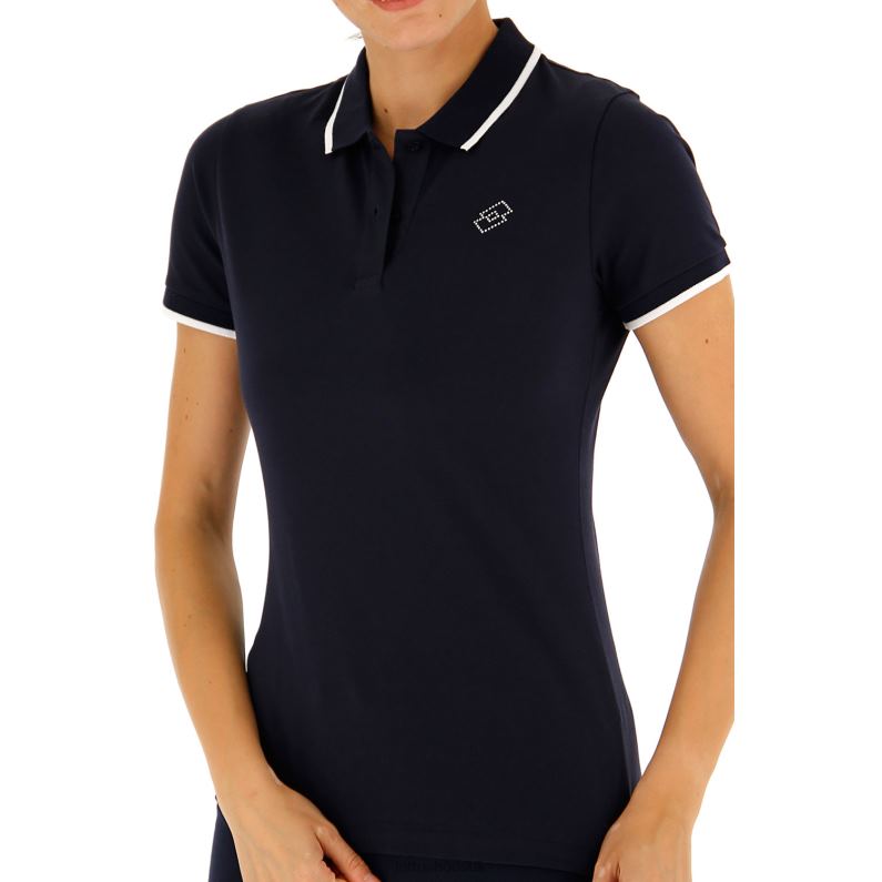 POLO CLASSICA W STC PQ Woman 446TN967 Apparel NAVY BLUE/BRIGHT WHITE Lotto