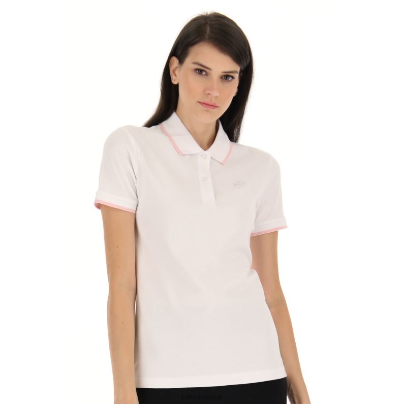 POLO CLASSICA W STC PQ Woman 446TN968 Apparel BRIGHT WHITE/BARELY PINK Lotto