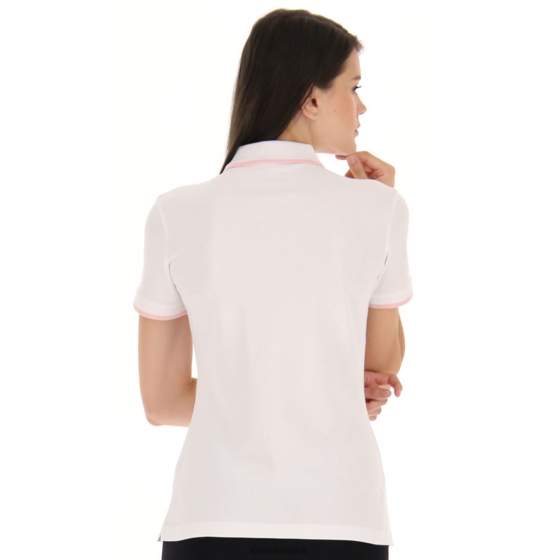 POLO CLASSICA W STC PQ Woman 446TN968 Apparel BRIGHT WHITE/BARELY PINK Lotto